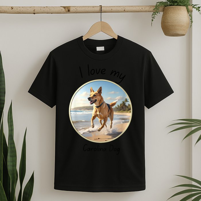 Carolina Dog Matter Dog Running On Beach T-Shirt