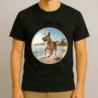 Carolina Dog Matter Dog Running On Beach T-Shirt