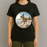 Carolina Dog Matter Dog Running On Beach T-Shirt