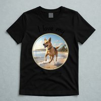 Carolina Dog Matter Dog Running On Beach T-Shirt