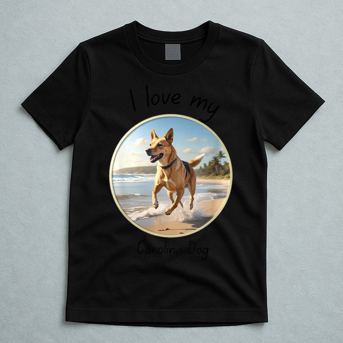 Carolina Dog Matter Dog Running On Beach T-Shirt
