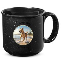Carolina Dog Matter Dog Running On Beach 15oz Campfire Ceramic Mug