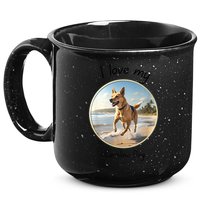 Carolina Dog Matter Dog Running On Beach 15oz Campfire Ceramic Mug