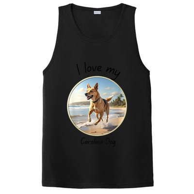 Carolina Dog Matter Dog Running On Beach PosiCharge Competitor Tank