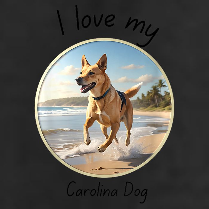 Carolina Dog Matter Dog Running On Beach Golf Towel