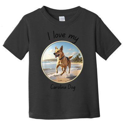 Carolina Dog Matter Dog Running On Beach Toddler T-Shirt