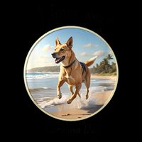 Carolina Dog Matter Dog Running On Beach Wool Snapback Cap