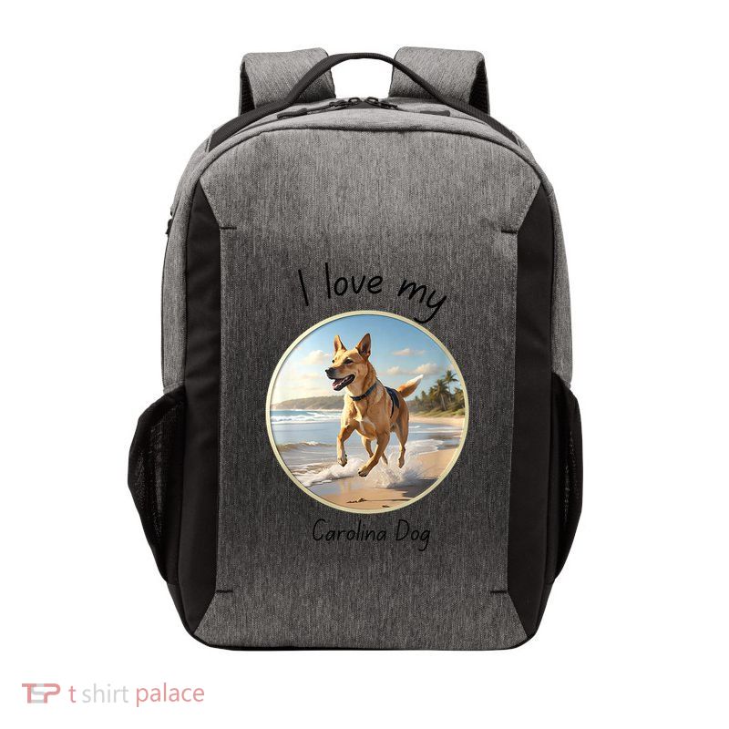 Carolina Dog Matter Dog Running On Beach Vector Backpack
