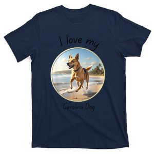 Carolina Dog Matter Dog Running On Beach T-Shirt