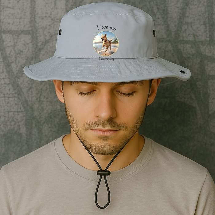 Carolina Dog Matter Dog Running On Beach Bucket Hat