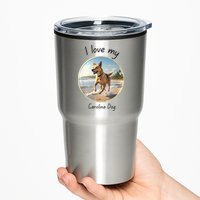 Carolina Dog Matter Dog Running On Beach Tumbler