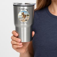 Carolina Dog Matter Dog Running On Beach Tumbler