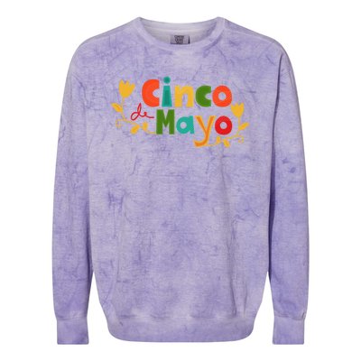 Cinco De Mayo Celebration Colorblast Crewneck Sweatshirt