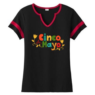 Cinco De Mayo Celebration Ladies Halftime Notch Neck Tee