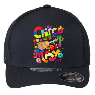 Cinco De Mayo Lets Fiesta Squad 5 De Mayo Mexican Fiesta Flexfit Unipanel Trucker Cap