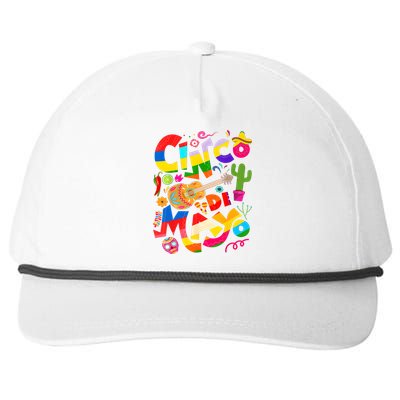 Cinco De Mayo Lets Fiesta Squad 5 De Mayo Mexican Fiesta Snapback Five-Panel Rope Hat