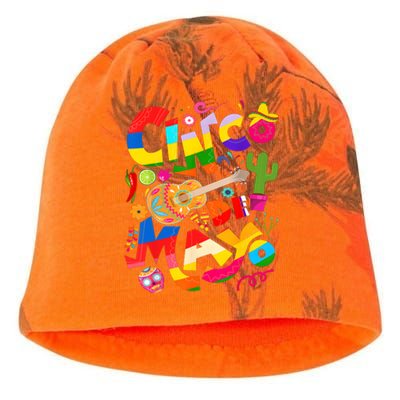 Cinco De Mayo Lets Fiesta Squad 5 De Mayo Mexican Fiesta Kati - Camo Knit Beanie