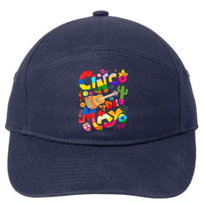 Cinco De Mayo Lets Fiesta Squad 5 De Mayo Mexican Fiesta 7-Panel Snapback Hat