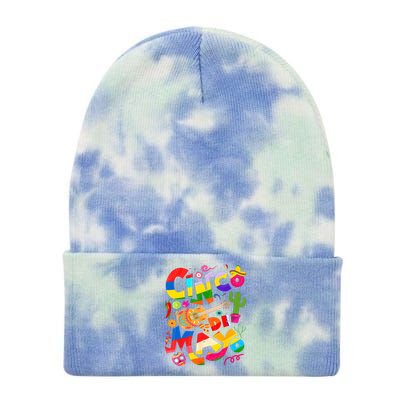 Cinco De Mayo Lets Fiesta Squad 5 De Mayo Mexican Fiesta Tie Dye 12in Knit Beanie