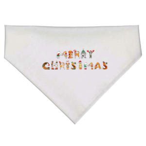 Cute Dogs Merry Christmas Funny Pets Xmas Merry Christmas Cute Gift USA-Made Doggie Bandana