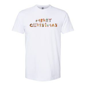 Cute Dogs Merry Christmas Funny Pets Xmas Merry Christmas Cute Gift Softstyle CVC T-Shirt