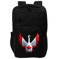 Canada Day Maple Leaf Bird Impact Tech Backpack