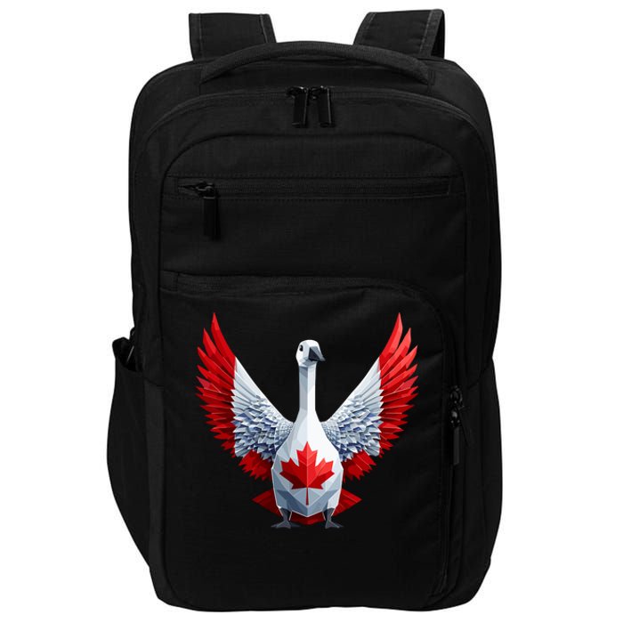 Canada Day Maple Leaf Bird Impact Tech Backpack