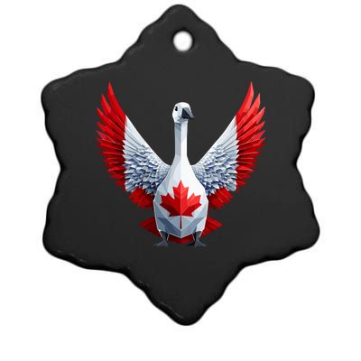 Canada Day Maple Leaf Bird Ceramic Star Ornament