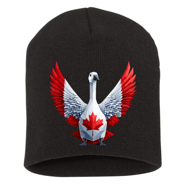 Canada Day Maple Leaf Bird Short Acrylic Beanie