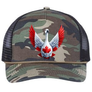 Canada Day Maple Leaf Bird Retro Rope Trucker Hat Cap