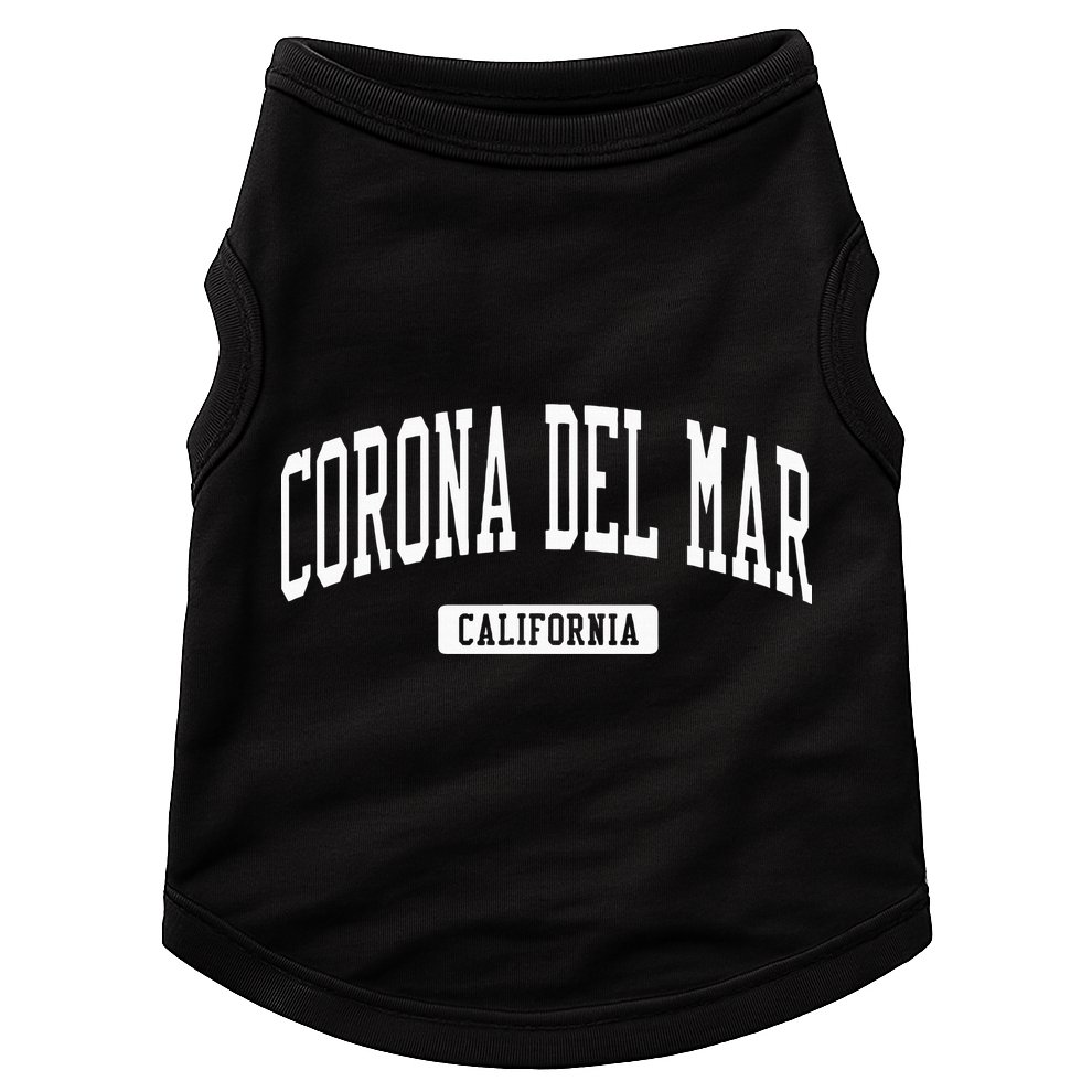 Corona Del Mar California Ca Vintage Athletic Sports Design Doggie Tank