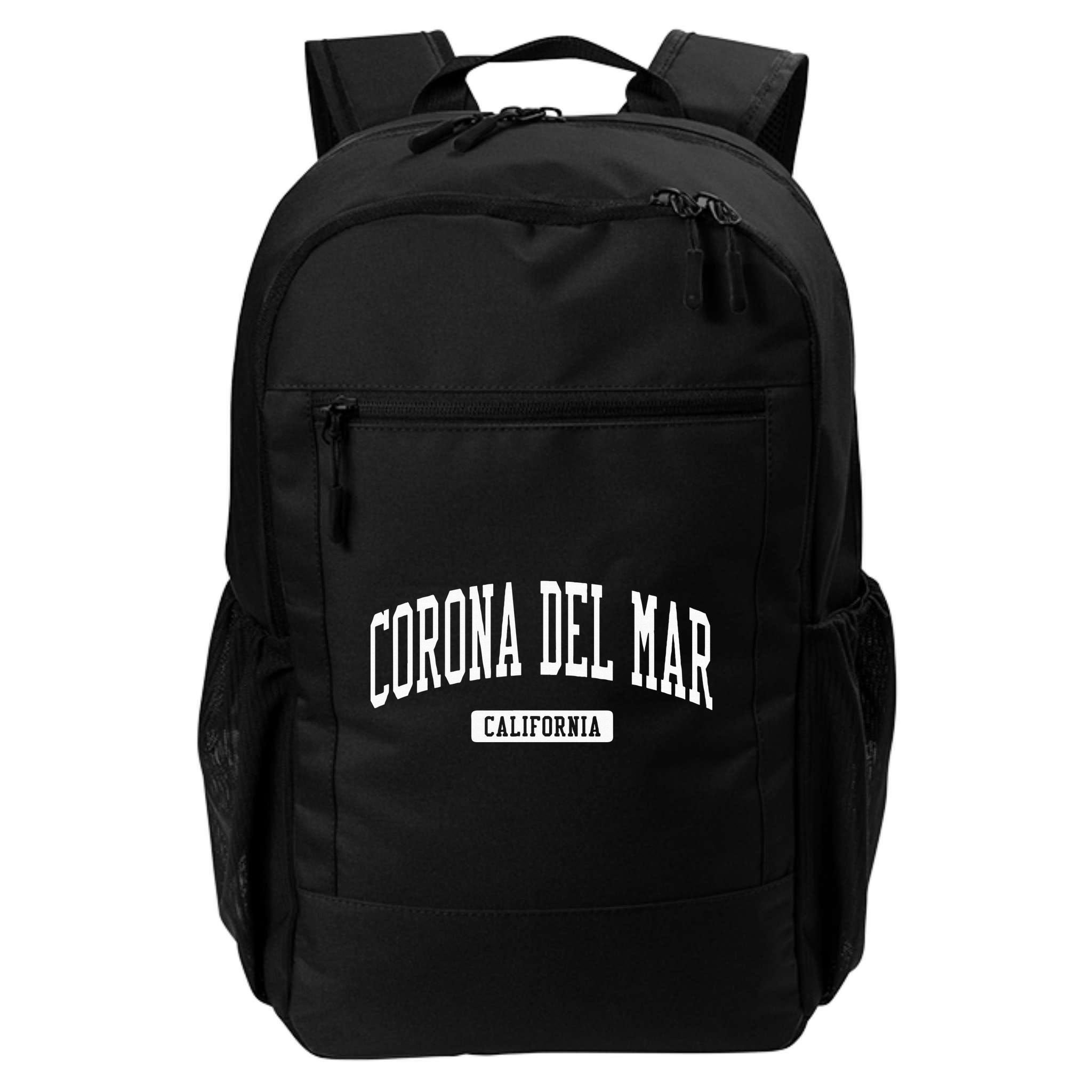 Corona Del Mar California Ca Vintage Athletic Sports Design Backpack