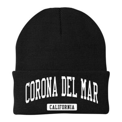 Corona Del Mar California Ca Vintage Athletic Sports Design Beanie