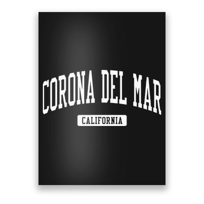 Corona Del Mar California Ca Vintage Athletic Sports Design Poster