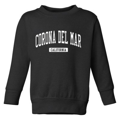 Corona Del Mar California Ca Vintage Athletic Sports Design Toddler Sweatshirt