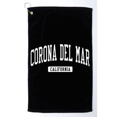 Corona Del Mar California Ca Vintage Athletic Sports Design Golf Towel