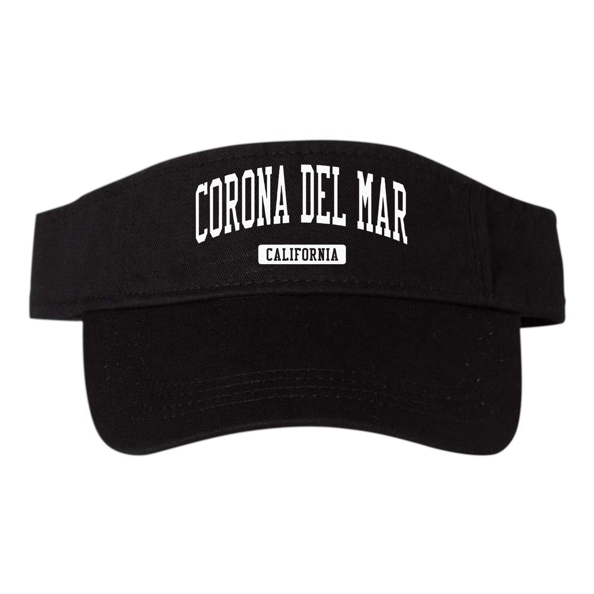 Corona Del Mar California Ca Vintage Athletic Sports Design Visor