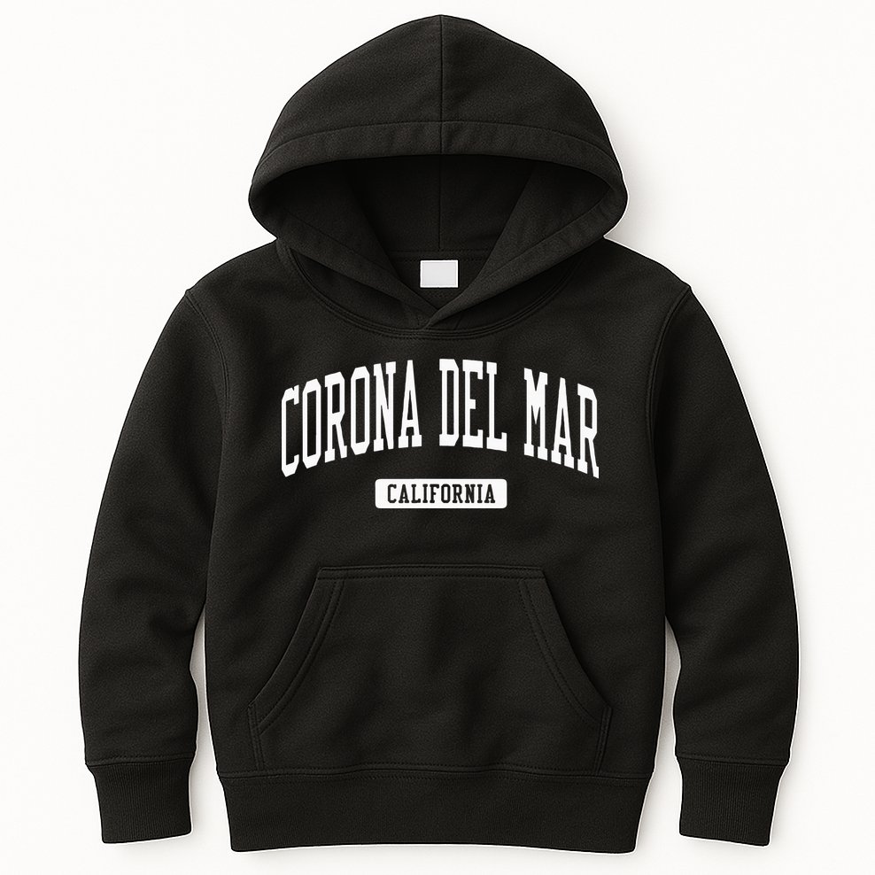 Corona Del Mar California Ca Vintage Athletic Sports Design Kids Hoodie