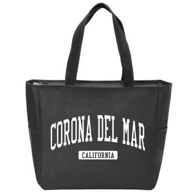 Corona Del Mar California Ca Vintage Athletic Sports Design Zip Tote Bag