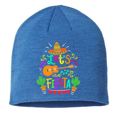 Cinco De Mayo Gift For Mexican Guitar Cactus Gift Sustainable Beanie