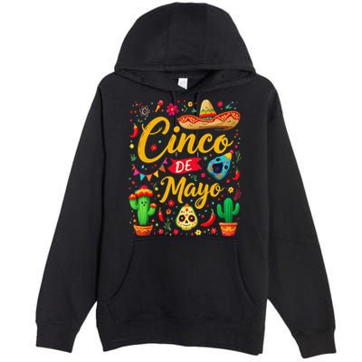 Cinco De Mayo Funny Mexican Fiesta Family 5 De Mayo 2025 Premium Pullover Hoodie