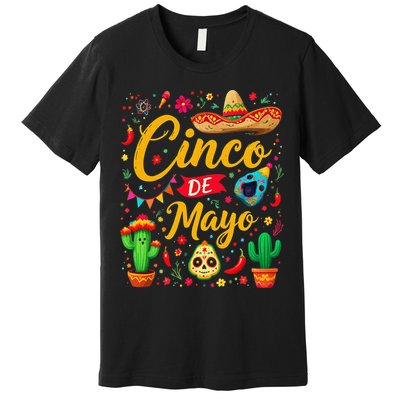 Cinco De Mayo Funny Mexican Fiesta Family 5 De Mayo 2025 Premium T-Shirt