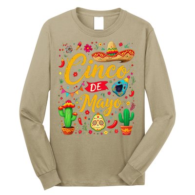 Cinco De Mayo Funny Mexican Fiesta Family 5 De Mayo 2025 Long Sleeve Shirt