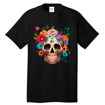 Cinco De Mayo Sugar Skull Day Of The Dead Mexican Fiesta Tall T-Shirt