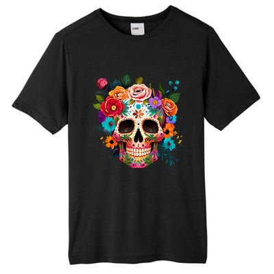 Cinco De Mayo Sugar Skull Day Of The Dead Mexican Fiesta Tall Fusion ChromaSoft Performance T-Shirt