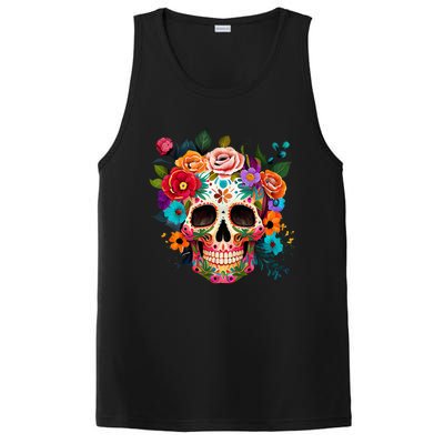 Cinco De Mayo Sugar Skull Day Of The Dead Mexican Fiesta PosiCharge Competitor Tank