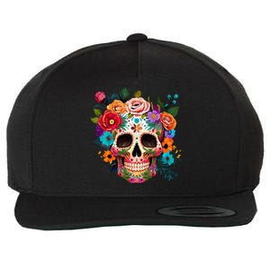 Cinco De Mayo Sugar Skull Day Of The Dead Mexican Fiesta Wool Snapback Cap