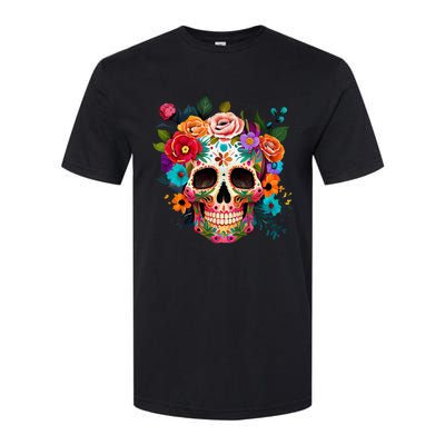 Cinco De Mayo Sugar Skull Day Of The Dead Mexican Fiesta Softstyle CVC T-Shirt