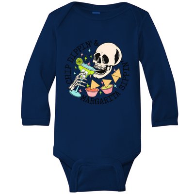 Cinco De Mayo Chip Dippin Margarita Sippin Baby Long Sleeve Bodysuit