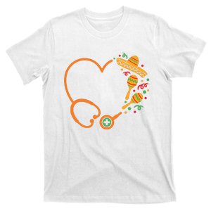 Cinco De Mayo Stethoscope Mexican Nurse T-Shirt